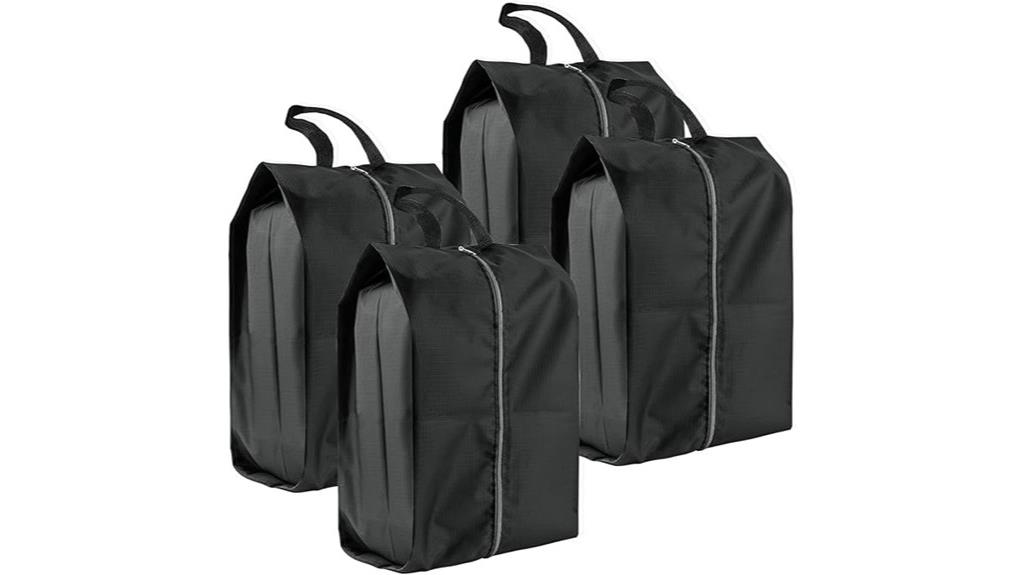 set of four travel shoe bags