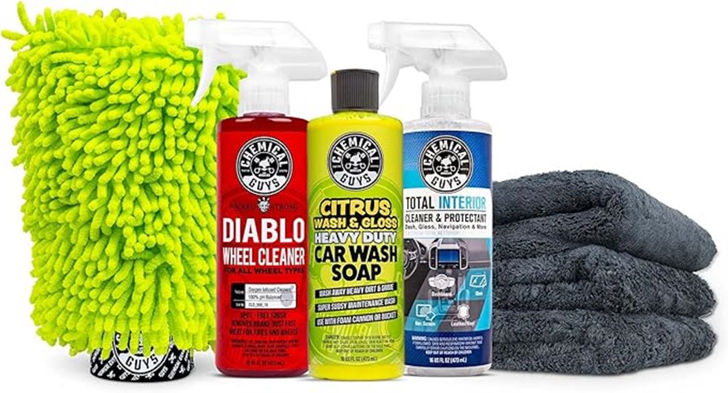 seven piece car cleaning set