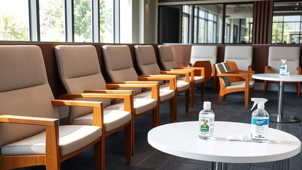 shared chairs sanitation safety