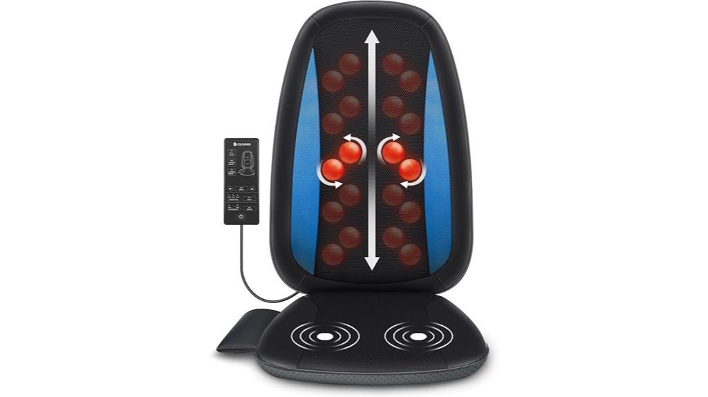 shiatsu heat back massager