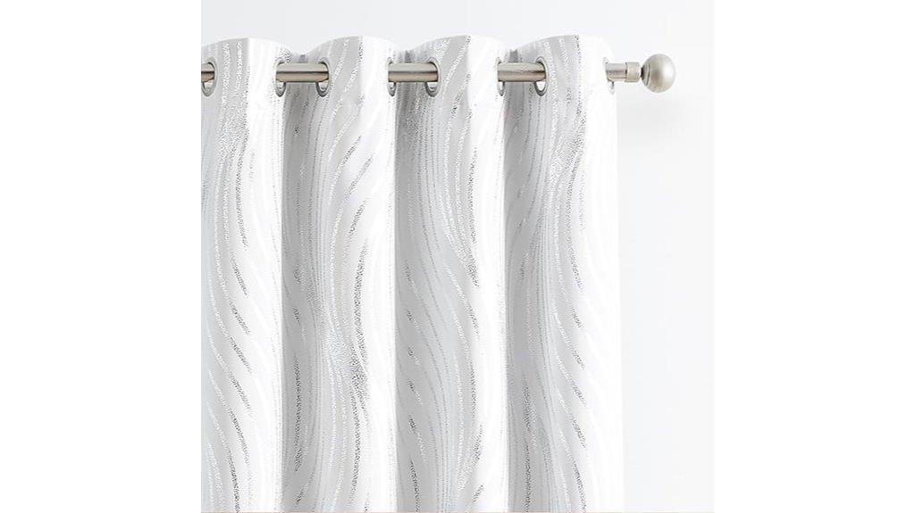 silver patterned blackout curtains