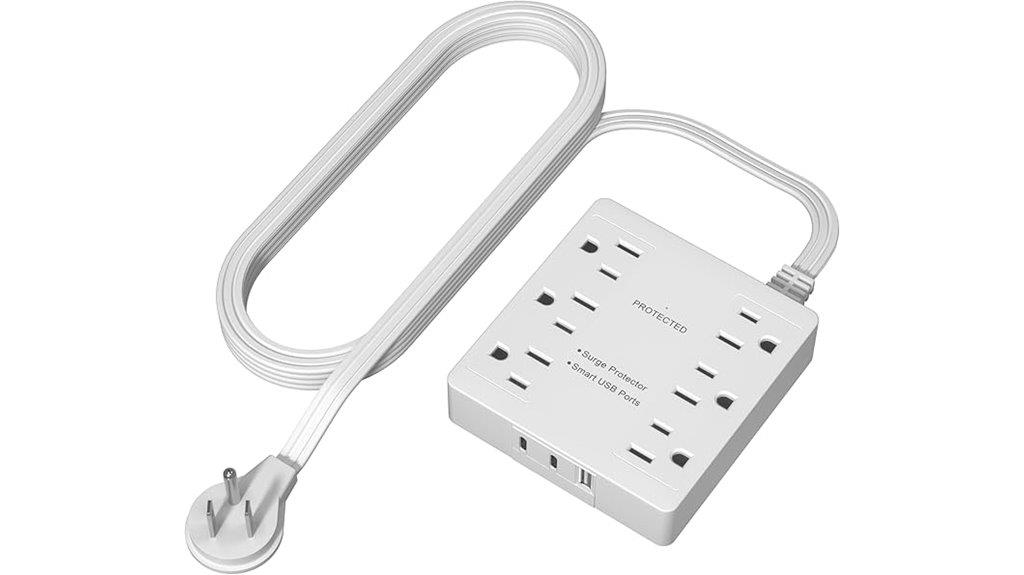 six receptacle usb outlet