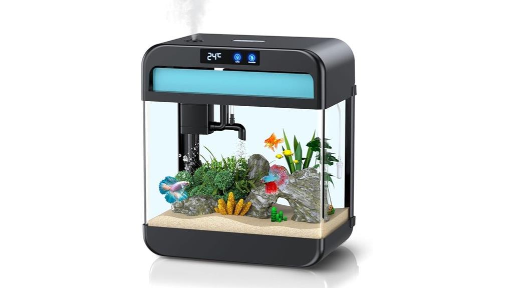small aquarium with accessories