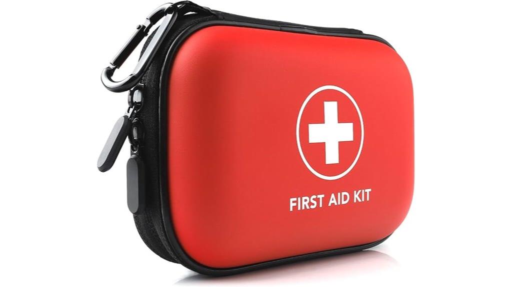 small red first aid kit