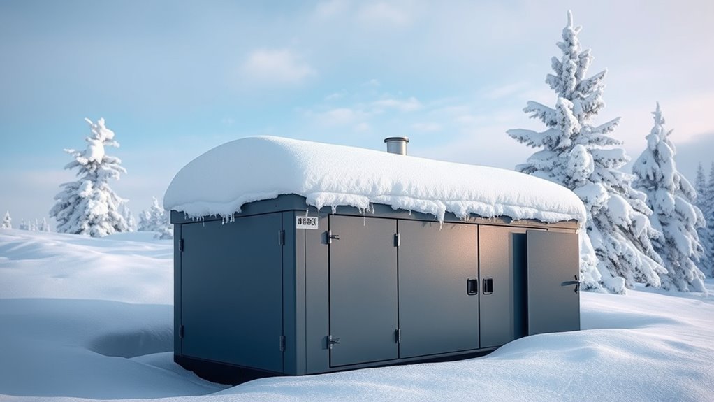 snow resistant generator enclosure features