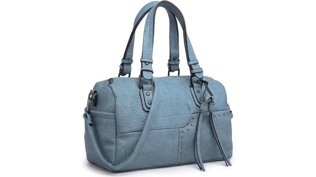 soft vegan leather barrel bag