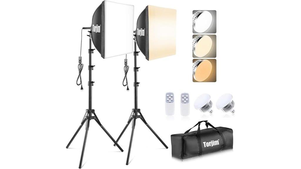 softbox photography lighting kit