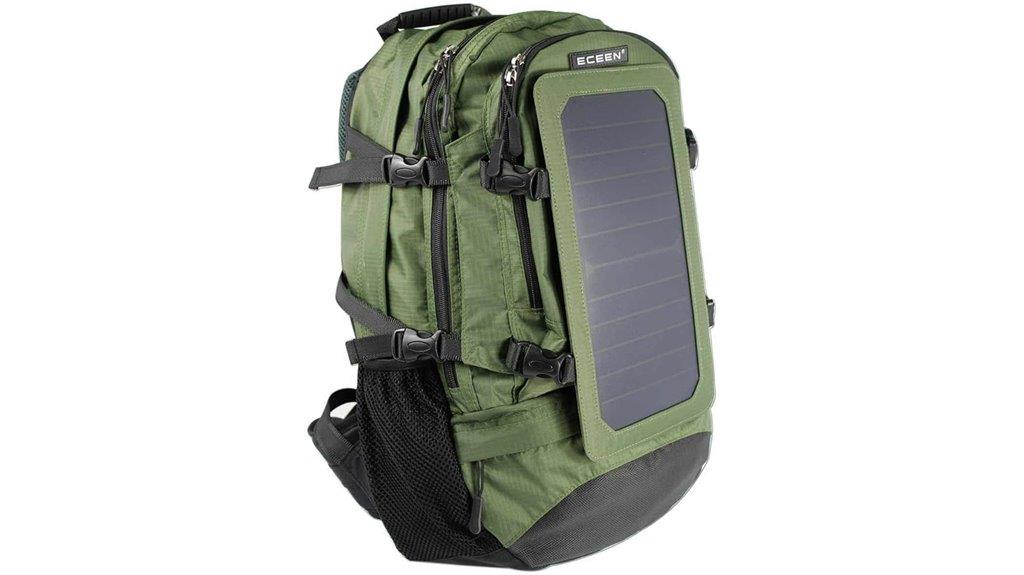 solar powered mobile charging backpack