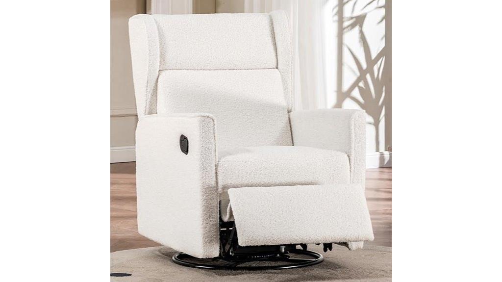 teddy upholstered nursery recliner