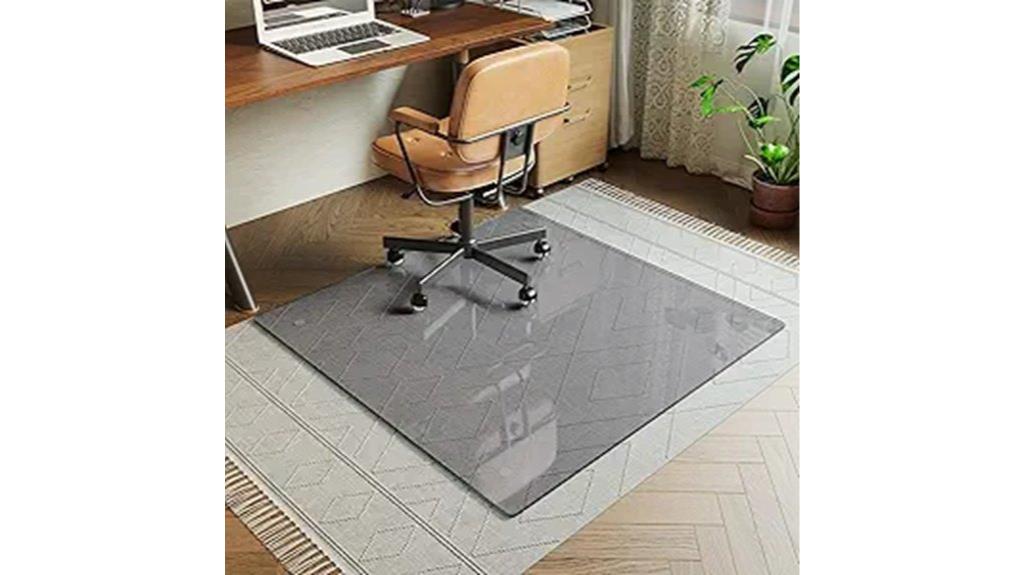 tempered glass chair mat
