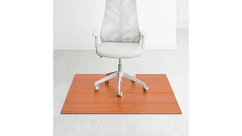 thick bamboo office mat