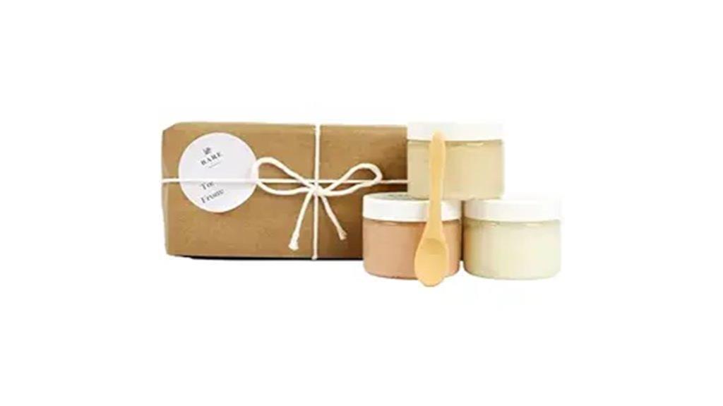three piece body scrub set