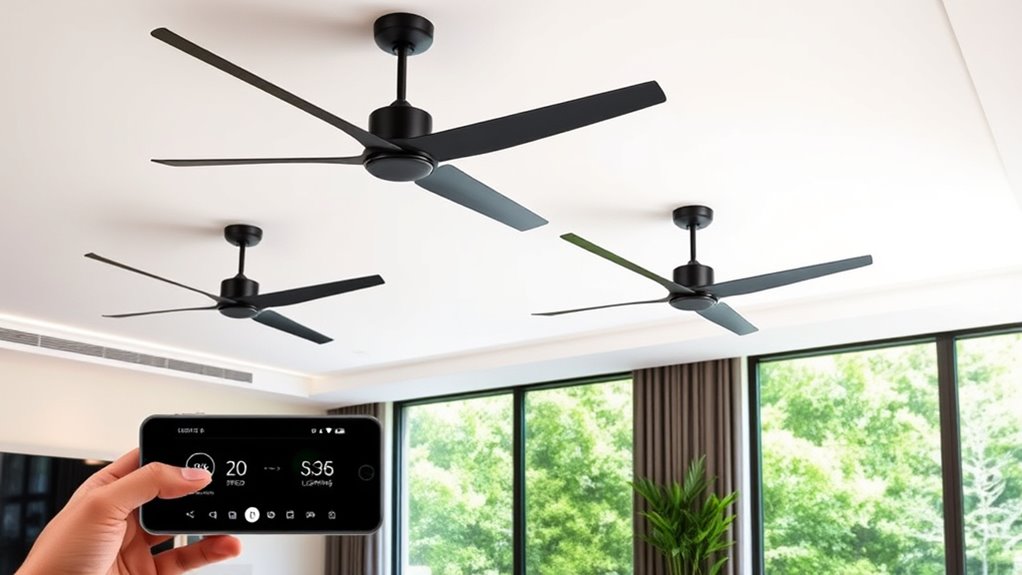 top app controlled ceiling fans
