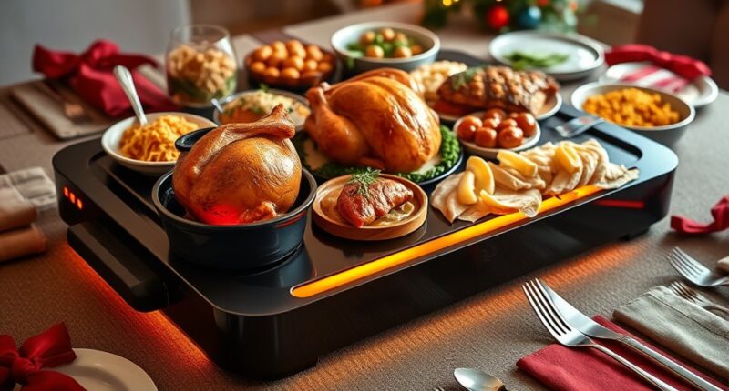 top electric warming trays