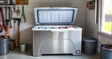 top garage chest freezers