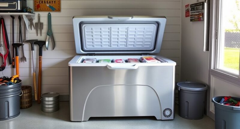 top garage chest freezers