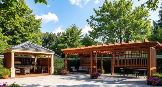 top hard gazebo and pergola kits