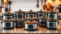top lockable programmable slow cookers