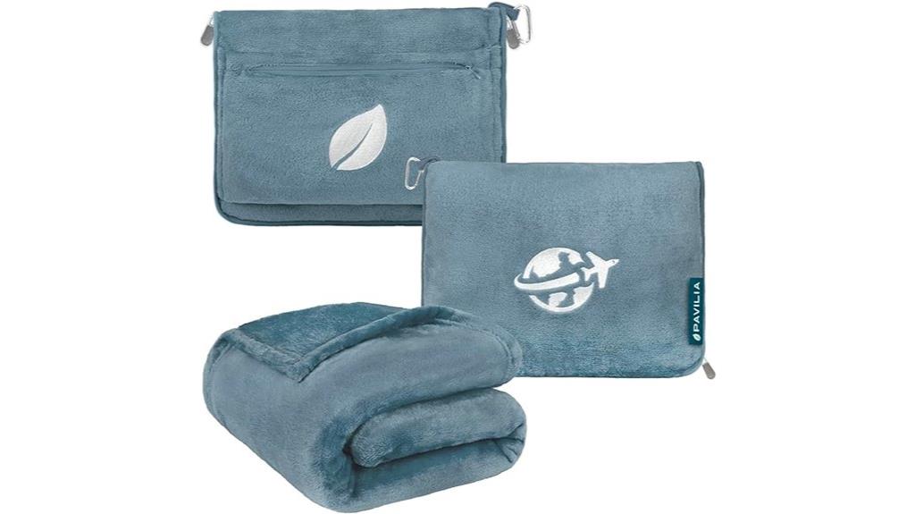 travel blanket with pillow