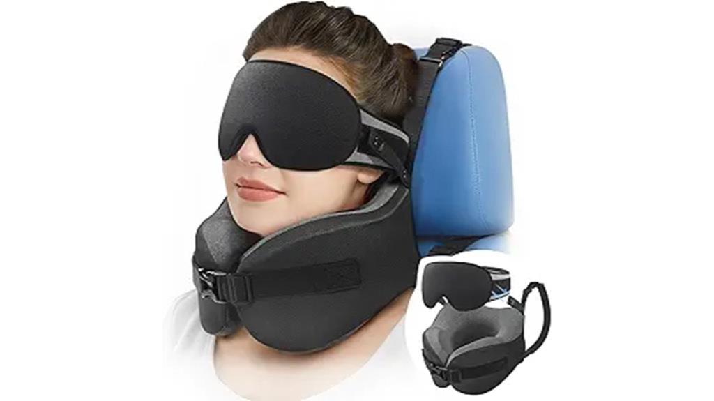 travel pillow with eye mask
