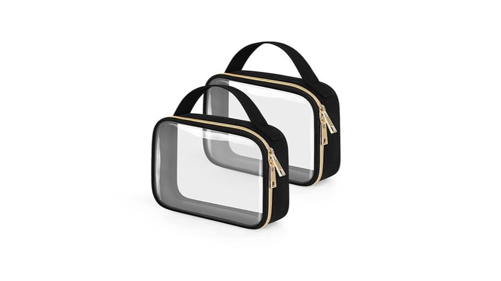twin tsa approved clear toiletry bags
