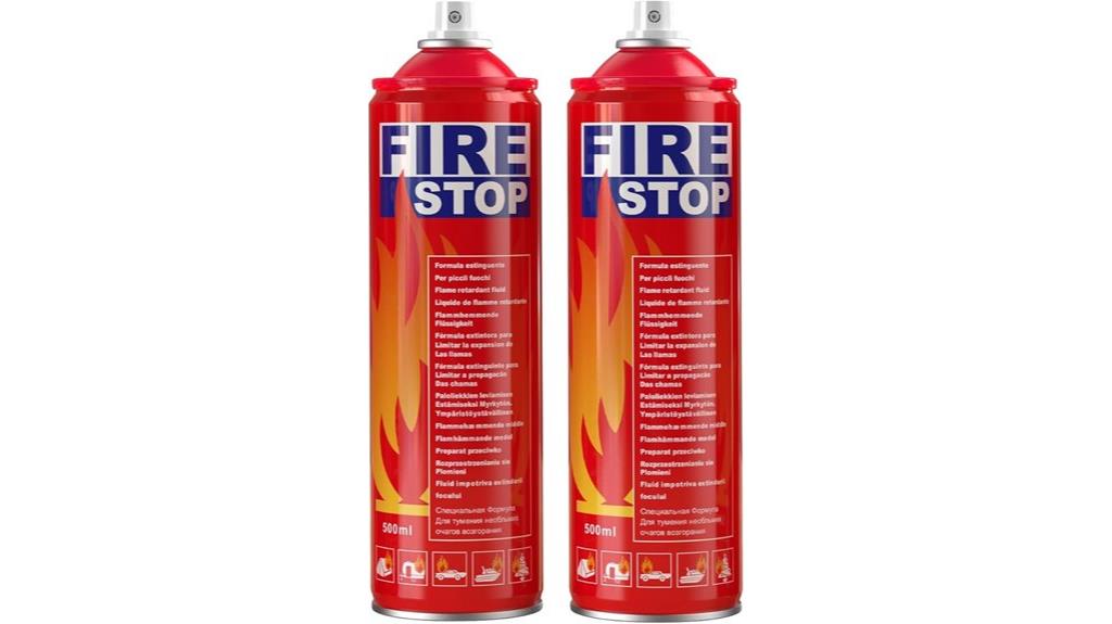 two extinguishers with bracket