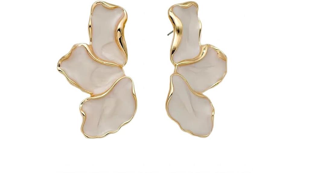 unique stainless flower earrings