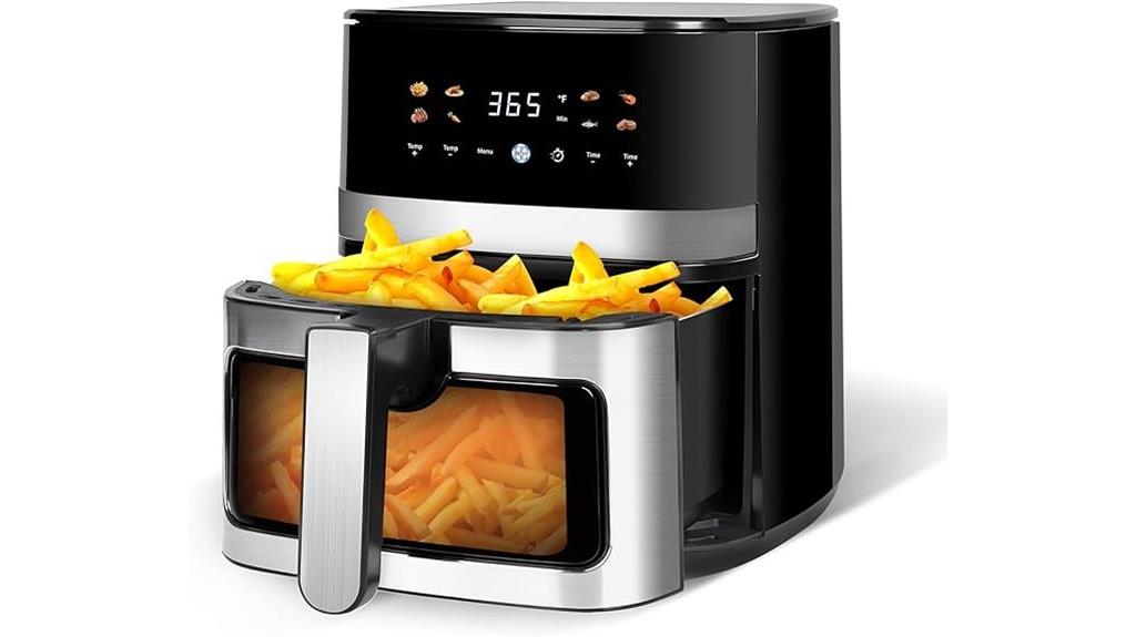 viewable adjustable air fryer