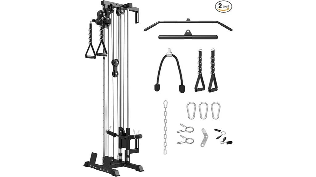 wall mounted gym cable system