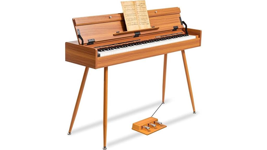 weighted digital piano with desk