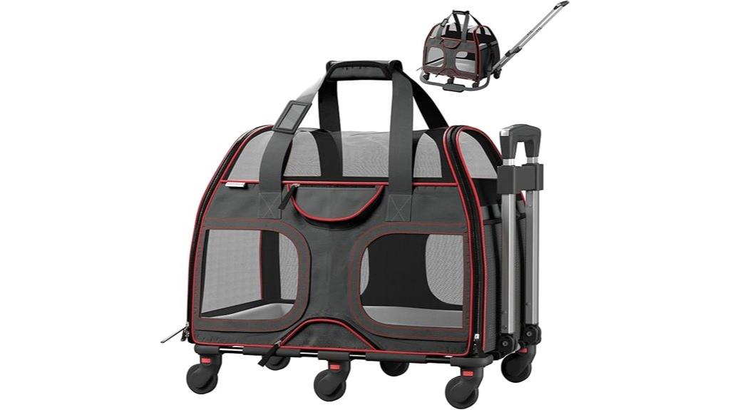 wheeled tsa approved pet carrier