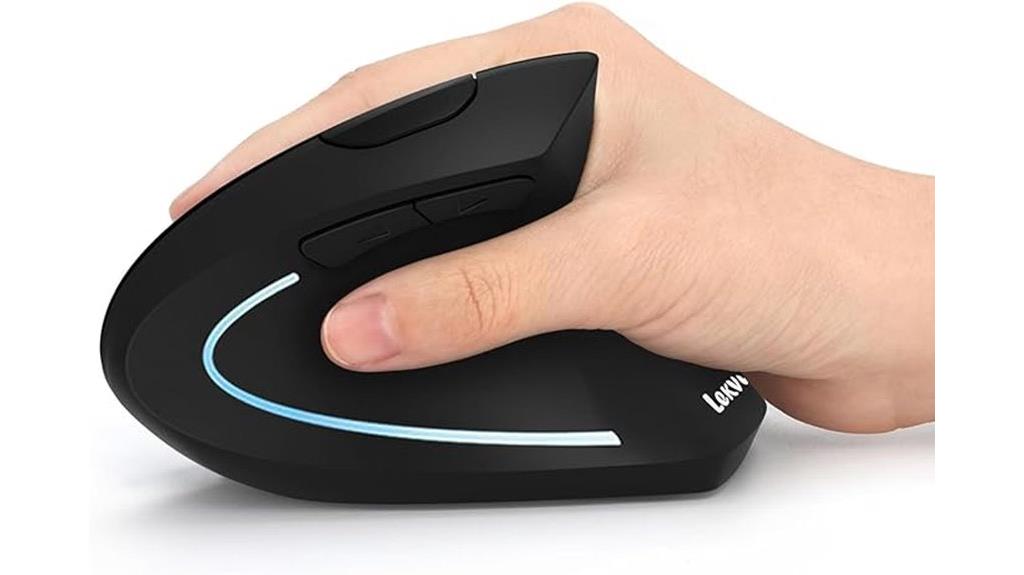wireless ergonomic rechargeable mouse