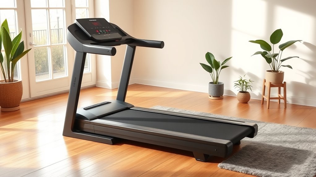 affordable quiet space efficient treadmill