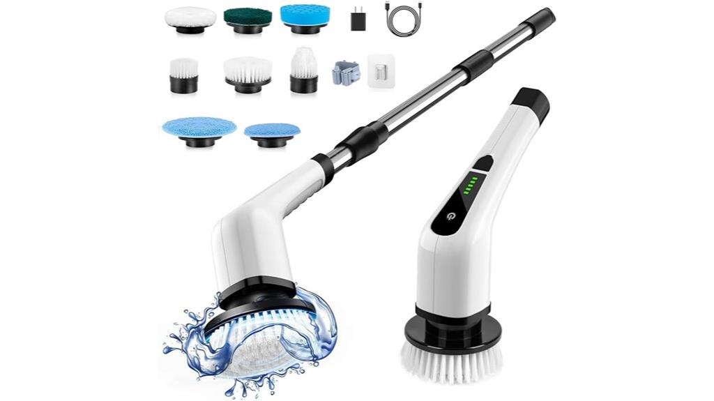 cordless electric scrubber with multiple heads