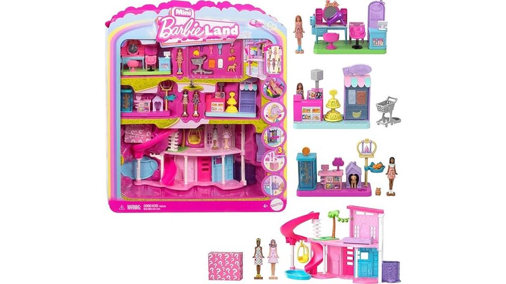 mini dreamhouse and dolls