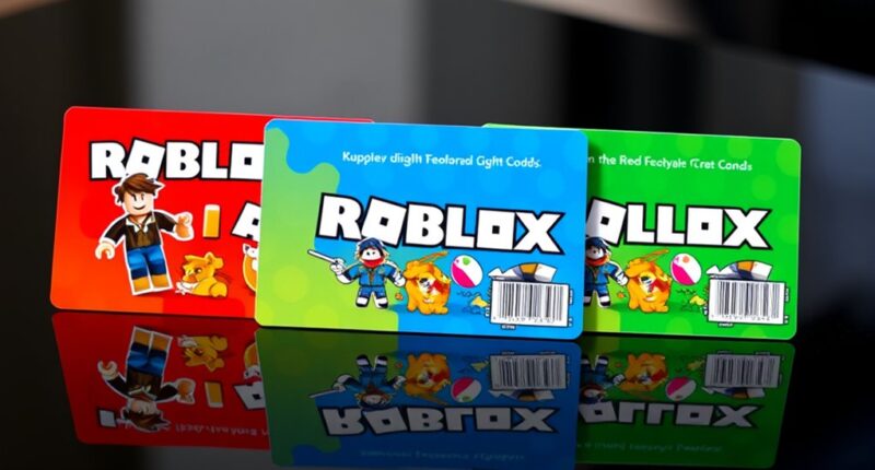 roblox gift card codes