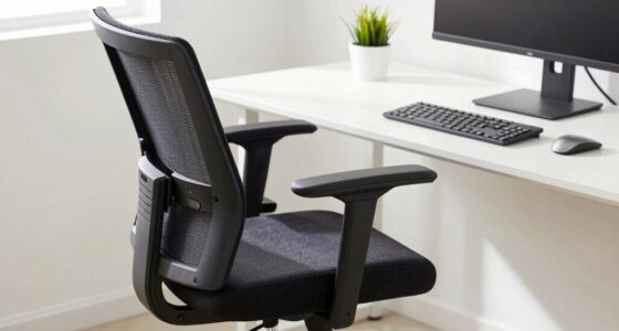 adjust chair and monitor