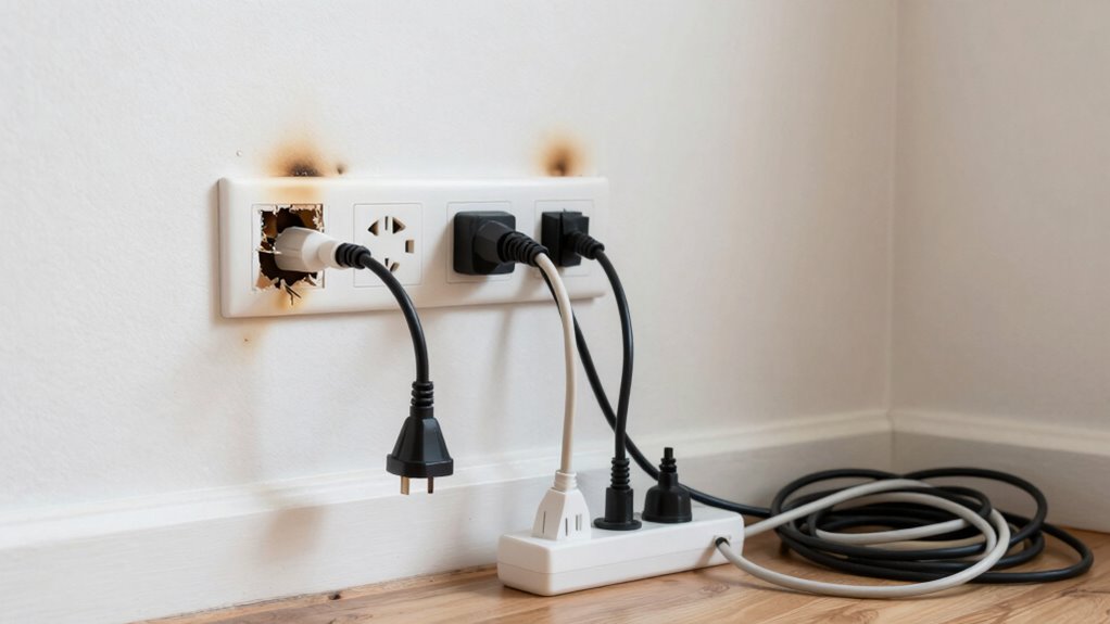 avoid overloading and damaged cords