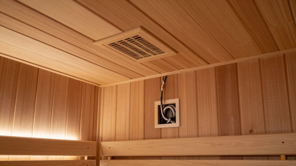 check sauna ventilation and wiring