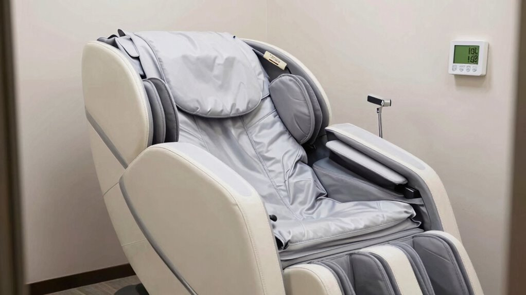 climate aware massage chair storage