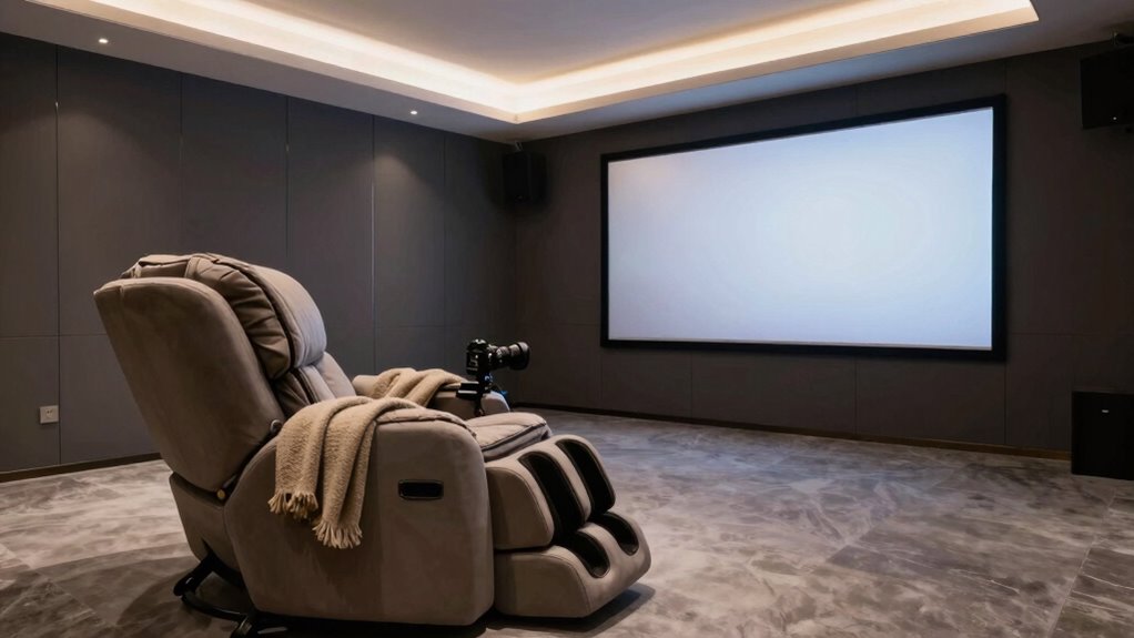 comfortable home theater setup