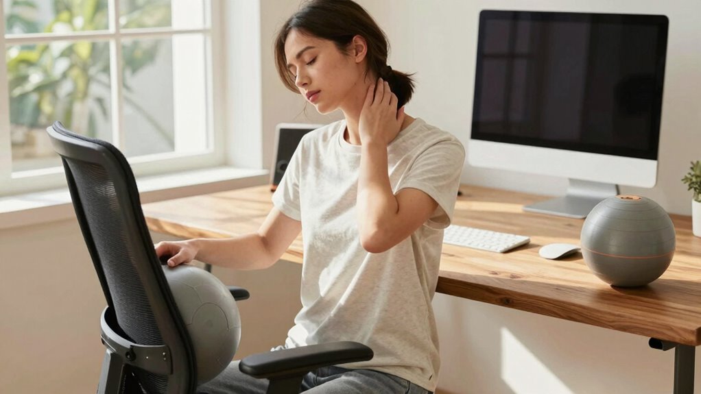 gentle neck and hip stretches