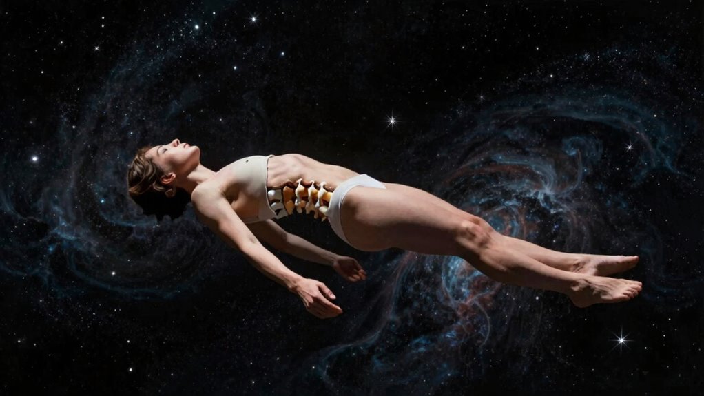 gravity compresses spinal discs