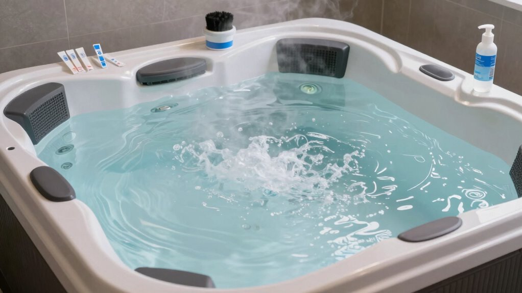 hot tub water troubleshooting