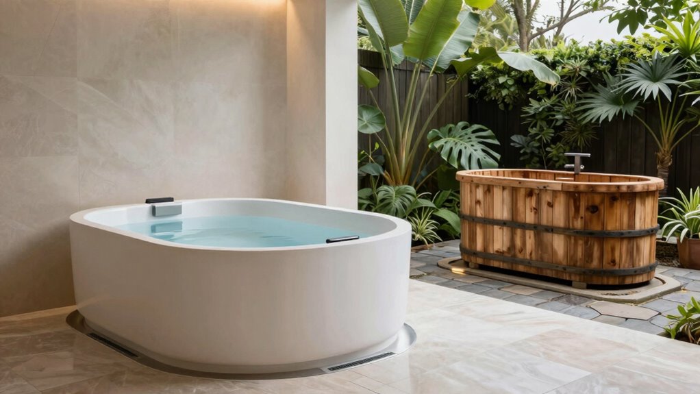 indoor and outdoor plunge options