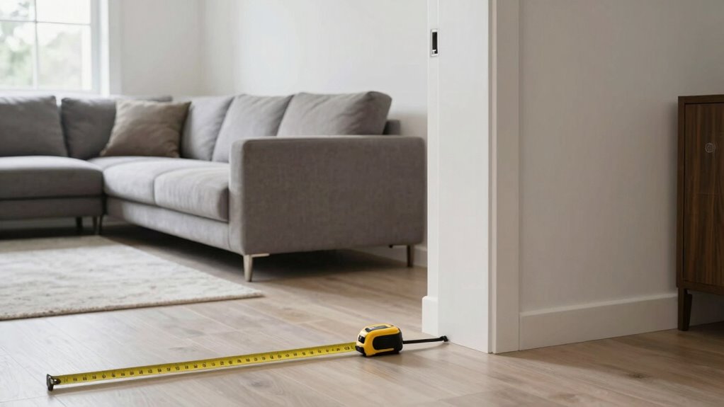 measure furniture clearance space