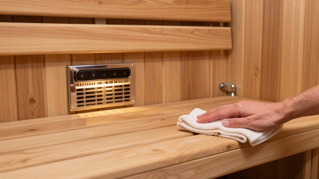 sauna wood maintenance tips