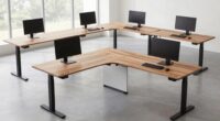 top l shaped electric desks