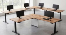 top l shaped electric desks