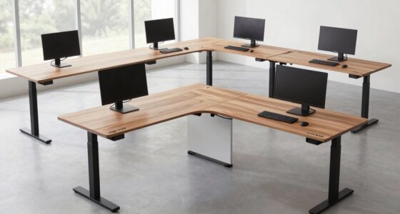 top l shaped electric desks